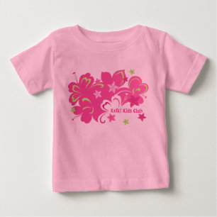 T-shirt Pour Bébé Hibiscus et papillon hawaïens