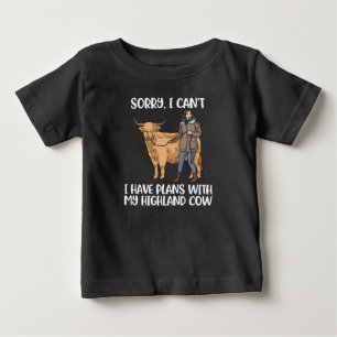 T-shirt Pour Bébé Highland Cow Lover Femmes Scotland Highland Cow