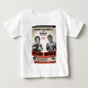 T-shirt Pour Bébé Hillary Clinton contre Donald Trump 2016