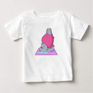 T-shirt Pour Bébé Hippo au yoga Fitness