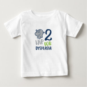 T-shirt Pour Bébé Hippopotame pour la dysplasie de hanche