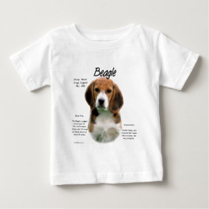 T-shirt Pour Bébé Histoire du beagle ; Tout sur les Beagles