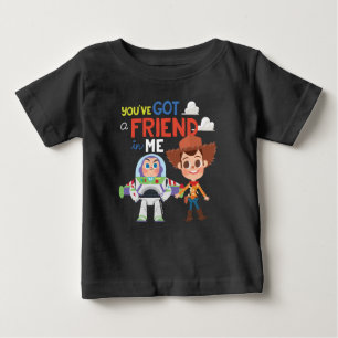 T-shirt Pour Bébé Histoire du jouet   Caricature Buzz et Woody