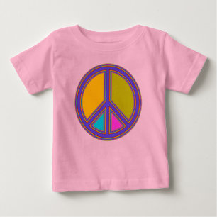 T-shirt Pour Bébé holiES - panneau coloré PEACE + vos idées