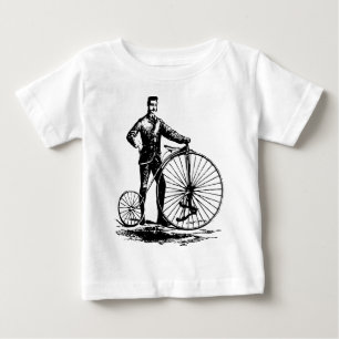 T-shirt Pour Bébé Homme avec Penny Farthing - Noir
