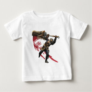 T-shirt Pour Bébé Homme Hunter avec une grande épée et l'armure de c
