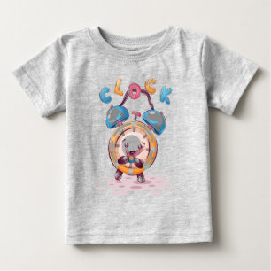 T-shirt Pour Bébé Horloge de dessin T-shirt bébé