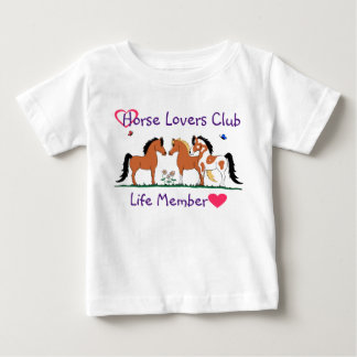 T-shirt Pour Bébé Horse Lovers Club Life Membre