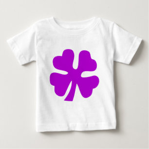 T-shirt Pour Bébé Housse à quatre feuilles - violet