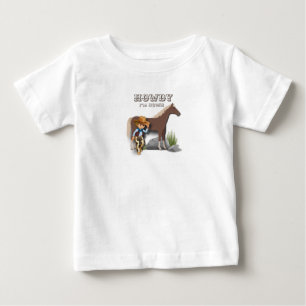 T-shirt Pour Bébé Howdy howiwiwiwie premier anniversaire poster de a
