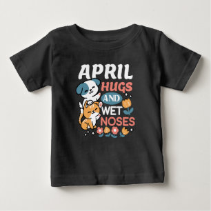 T-shirt Pour Bébé Hugs, Nez Humide et Vibes de Printemps - Animaux d