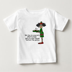 T-shirt Pour Bébé Humour de livraison de pizza