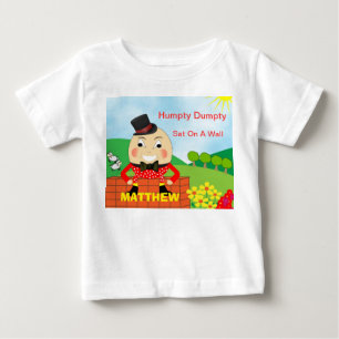 T-shirt Pour Bébé Humpty Dumpty Nursery Rhyme mignon Personnalisé