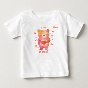 T-shirt Pour Bébé "I am So Loved" avec Bear Personnalisable