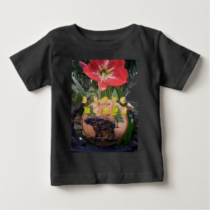 T-shirt Pour Bébé I (Coeur) Kenya Buffalo Patch/Print