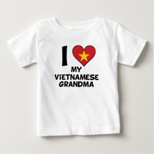 T-shirt Pour Bébé I coeur ma grand-maman vietnamienne