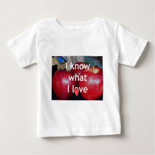 T-shirt Pour Bébé "I Know What I Love" - Design à thème Apple