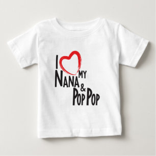 T-shirt Pour Bébé I LE COEUR ma Nana et bruit sautent, aiment mes