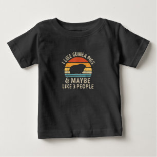 T-shirt Pour Bébé I Like Guinea Pigs And Maybe 3 People Funny