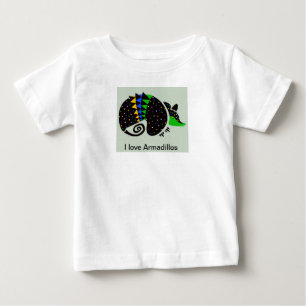 T-shirt Pour Bébé I love ARMADILLOS - Animal en voie de disparition 