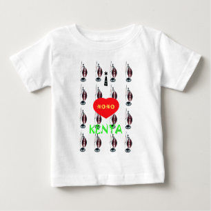 T-shirt Pour Bébé I Love Kenya Massai Art Print