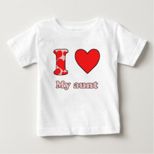 T-shirt Pour Bébé I love my aunt