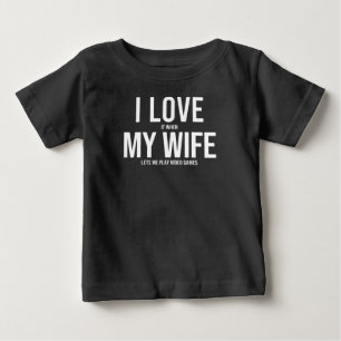 T-shirt Pour Bébé I Love My Wife Funny Art Don