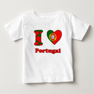 T-shirt Pour Bébé I love Portugal