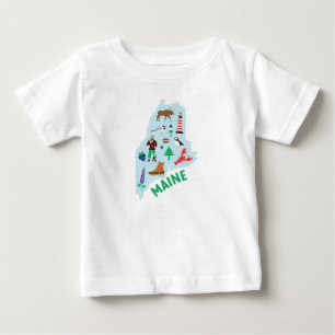 T-shirt Pour Bébé Icônes du Maine