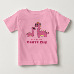 T-shirt Pour Bébé Ik word een grote zus