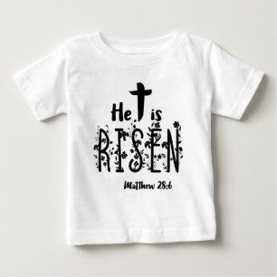T-shirt Pour Bébé Il est écriture sainte levée de Pâques