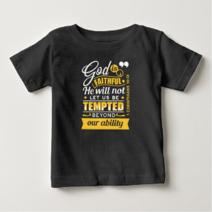 T-shirt Pour Bébé Il ne vous laissera pas être tenté – Verset bibliq