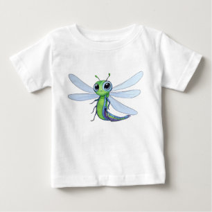 T-shirt Pour Bébé Illustration avec une libellule cartoon