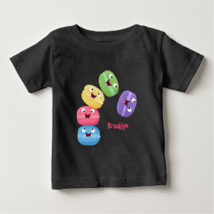 T-shirt Pour Bébé Illustration de caricature de macarons marrant mig