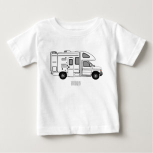 T-shirt Pour Bébé Illustration de dessin animé Campervan