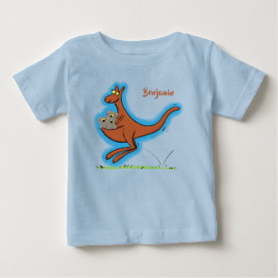 T-shirt Pour Bébé Illustration de dessin animé Cute kangaroo et koal
