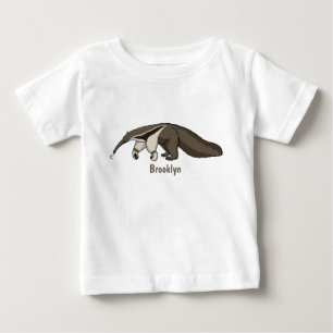 T-shirt Pour Bébé Illustration de dessin animé d'Anteater happy