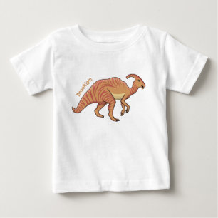 T-shirt Pour Bébé Illustration de la caricature de dinosaure du para