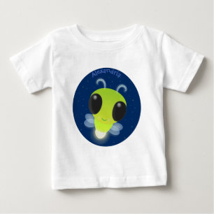 T-shirt Pour Bébé Illustration de la luciole vert mou