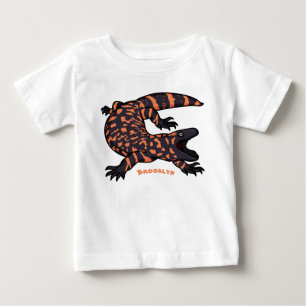 T-shirt Pour Bébé Illustration de lézard géant affamé