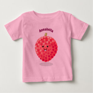 T-shirt Pour Bébé Illustration de litchee rose mignon