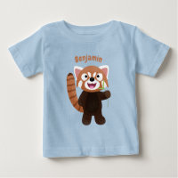 Illustration de panda rouge mignon