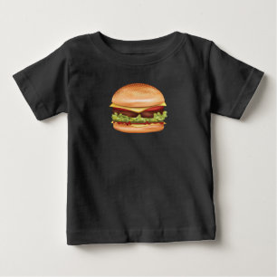 T-shirt Pour Bébé Illustration de restauration rapide de hamburger