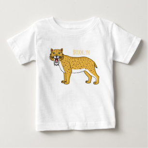 T-shirt Pour Bébé Illustration de tigre à dents de sabre