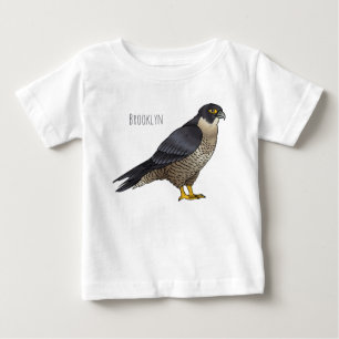 T-shirt Pour Bébé Illustration d'oiseau de faucon pèlerin