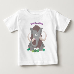 T-shirt Pour Bébé Illustration drôle de mammouth laineux