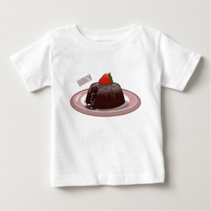 T-shirt Pour Bébé Illustration du gâteau de lave au chocolat