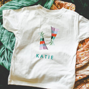 T-shirt Pour Bébé Illustration du nom personnalisé du Casquette de l