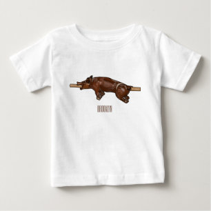 T-shirt Pour Bébé Illustration du rôti de porc / rôti de porc