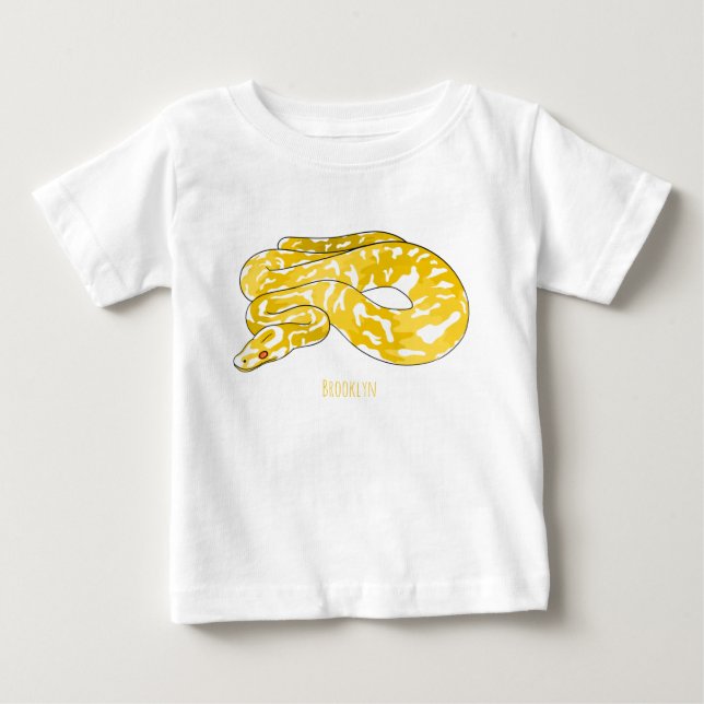 T-shirt Pour Bébé Illustration du serpent python birman (Devant)